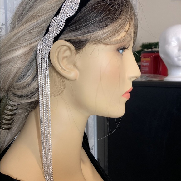 Cinderella Hair Band…. Bling - Bling 🤩 black Velvet and Major Reinstones - Picture 4 of 4